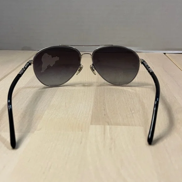 Burberry 3089 Silver & Black Aviator Sunglasses FRAMES ONLY - Picture 4 of 16